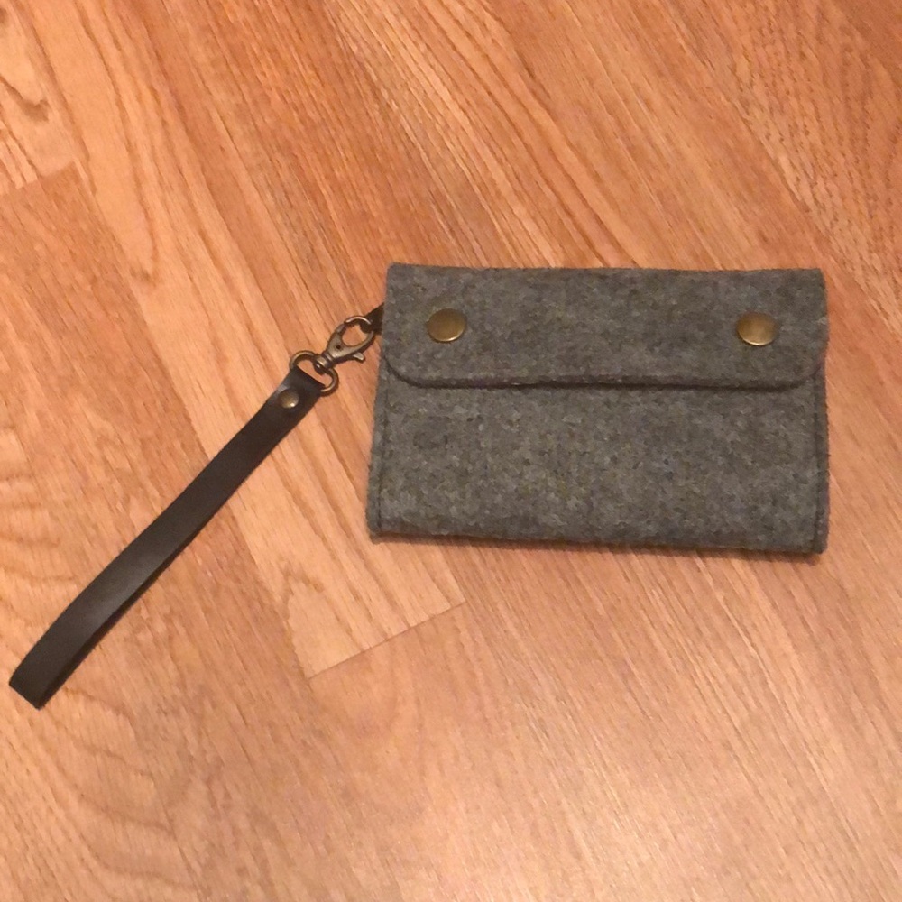 Gray Felt Clutch